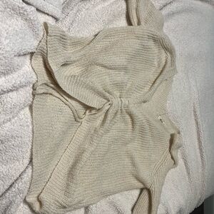 Listicle Cream Women's Sweater